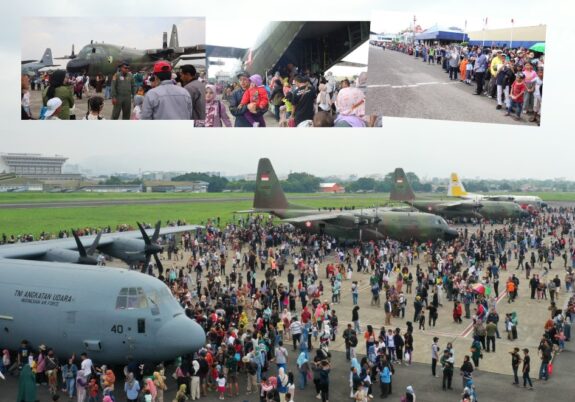 Ribuan masyarakat kunjungi Open Basen Lanud Husein Sastranegara pada HUT ke-79 TNI