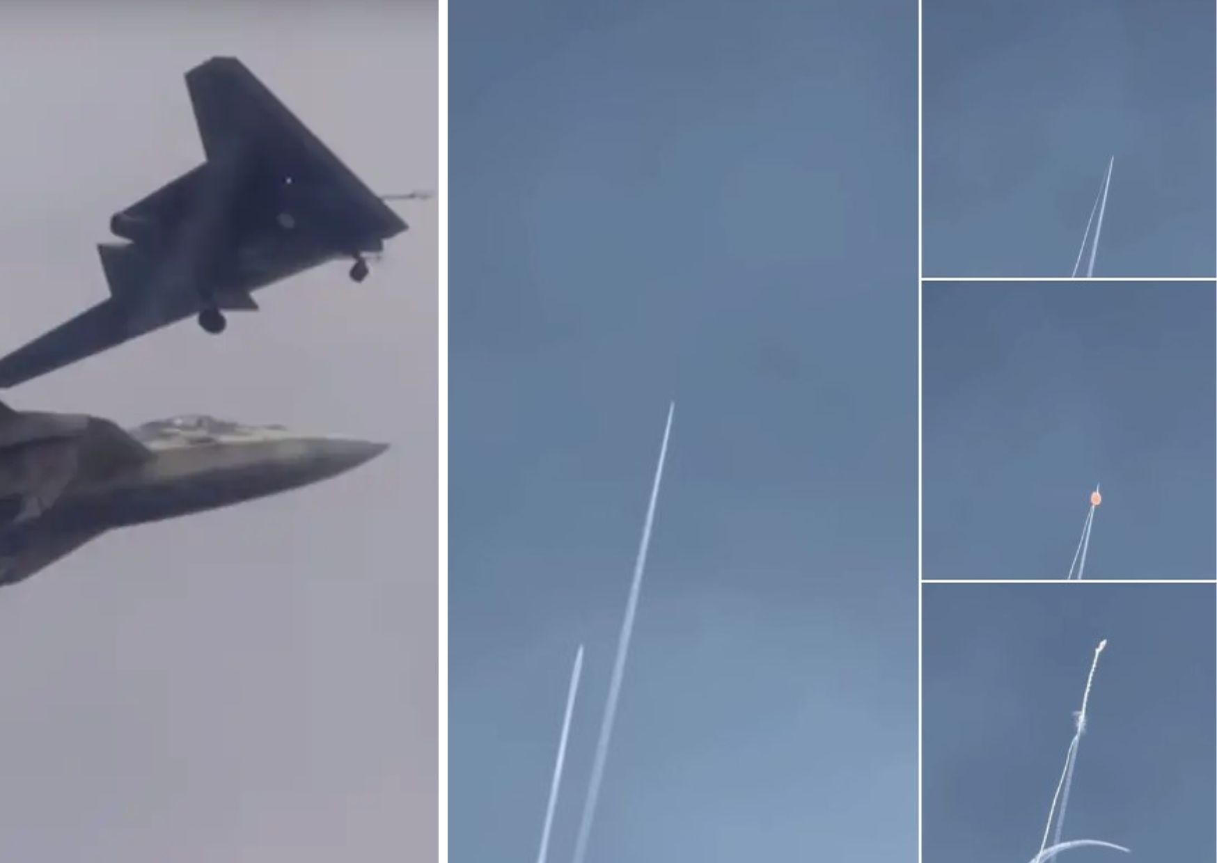 Su-57 diduga telah menembak drone S-70 Hunter karena terjadi malfungsi pada UCAV tersebut