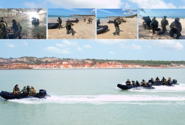 Korps Marinir TNI AL melaksanakan latihan pendaratan di Australia