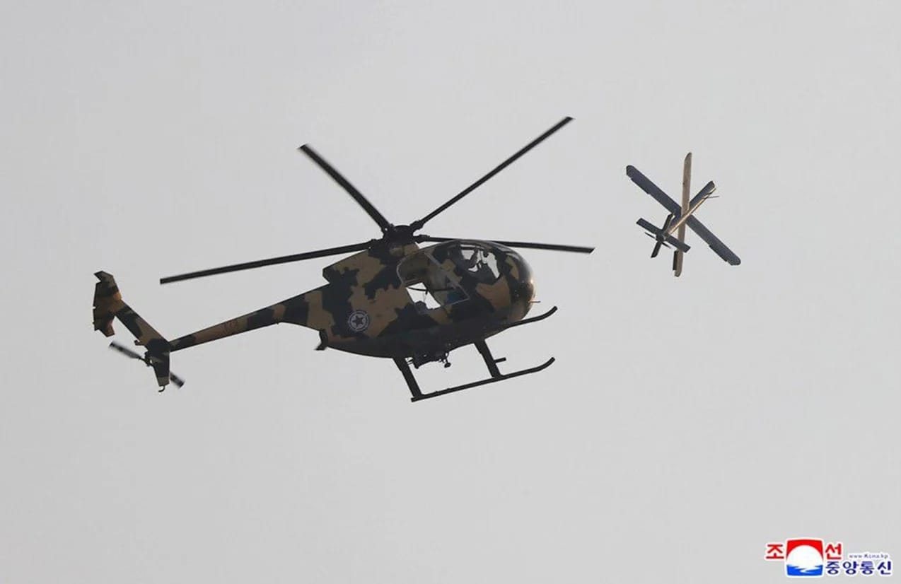 Korea Utara tangkal drone menggunakan helikopter ringan buatan AS