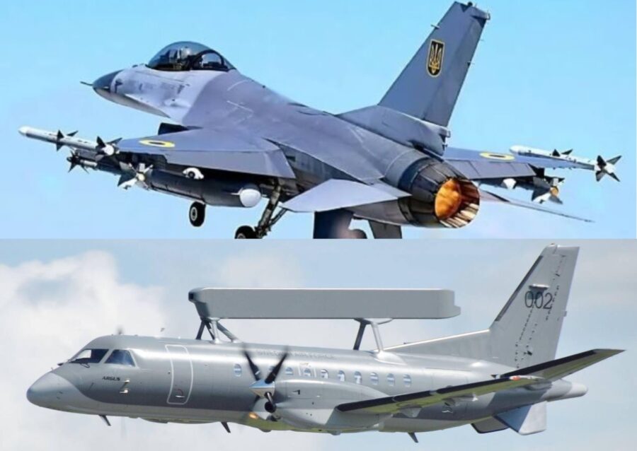 F-16 Ukraina tembak Su-35 dibantu Saab 340 AEW&C