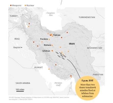 Rudal Tomahawk AS serang fasilitas nuklir Isfahan Iran