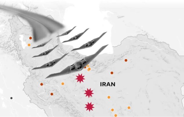 Tujuh B-2 melakukan pengeboman terhadap fasilitas nuklir Iran