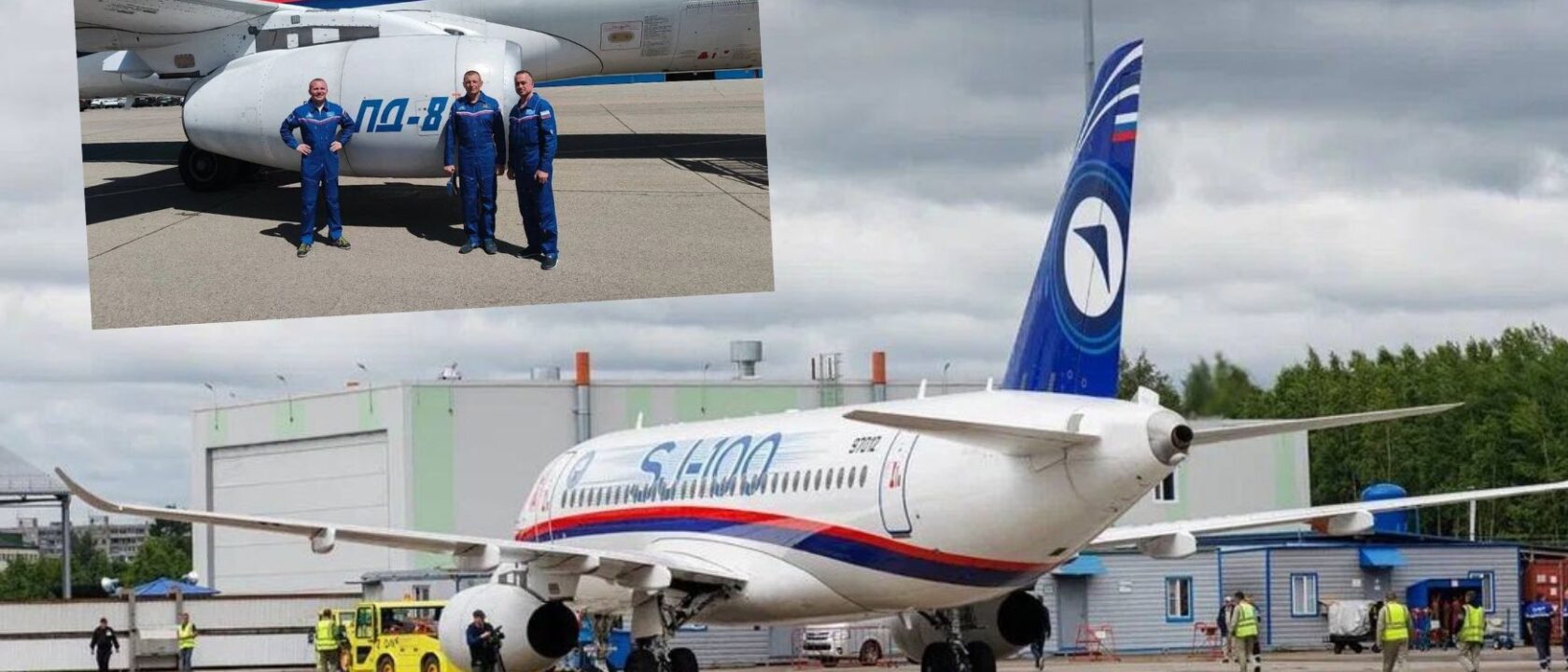 Pesawat SJ-100 Ketiga menggunakan mesin PD-8 buatan Rusia