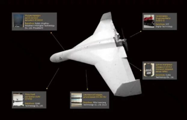 Drone umpan Rusia berkomponen China
