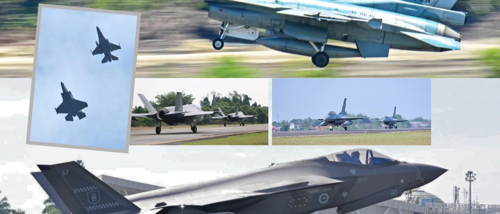 F-16 TNI AU terlibat dogfight dengan F-35 Australia di Pekanbaru