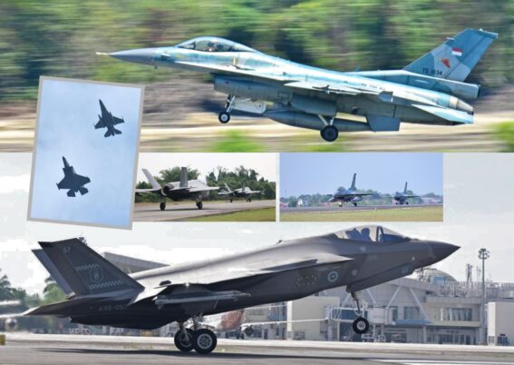 F-16 TNI AU terlibat dogfight dengan F-35 Australia di Pekanbaru
