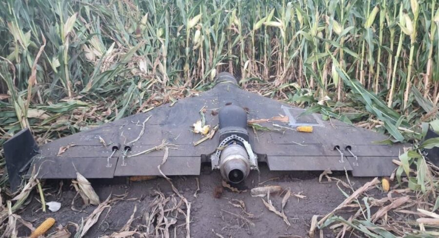 Drone jet Shahed Rusia yang diklaim ditembak jatuh oleh Ukraina