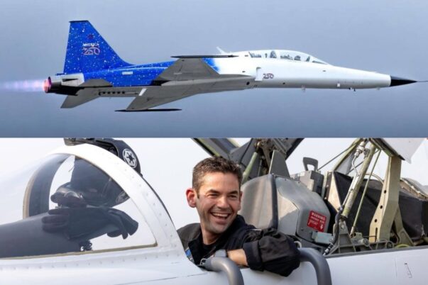 Jared Isaacman terbangkan F-5F miliknya untuk memperingati HUT US Navy