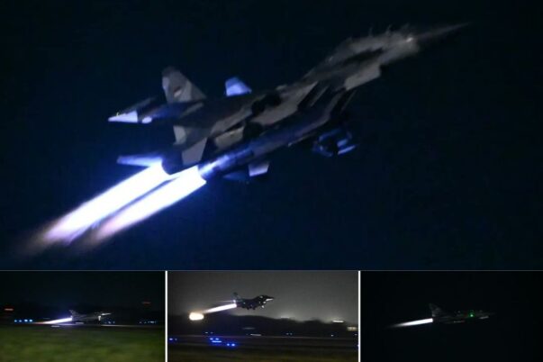 Para penerbang tempur TNI AU melaksanakan terbang malam dalam Latihan MOT 2025