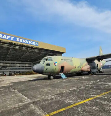 C-130 A-1321 TNI AU menjalani modernisasi di PTDI