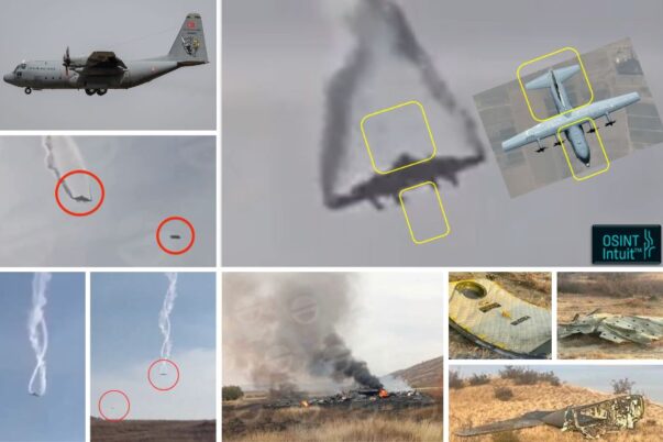 Pesawat C-130EM Turki pecah di udara dan jatuh