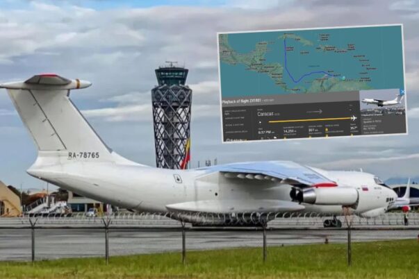 Pesawat Il-76 Rusia mendarat di Caracas Venezuela