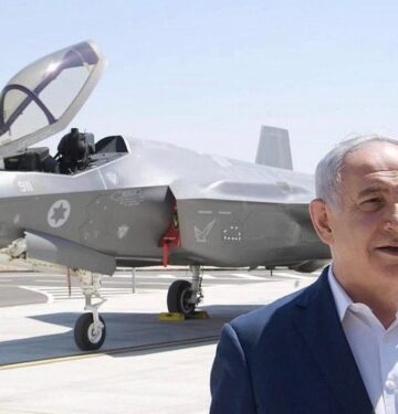 Netanyahu di depan F-35I Adir