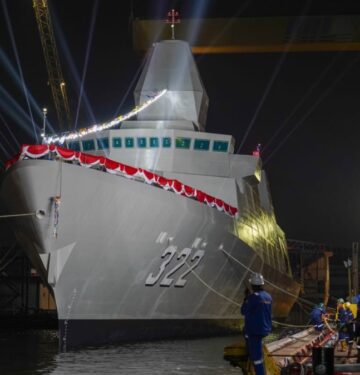 PT PAL meluncurkan Fregat Merah Putih pertama