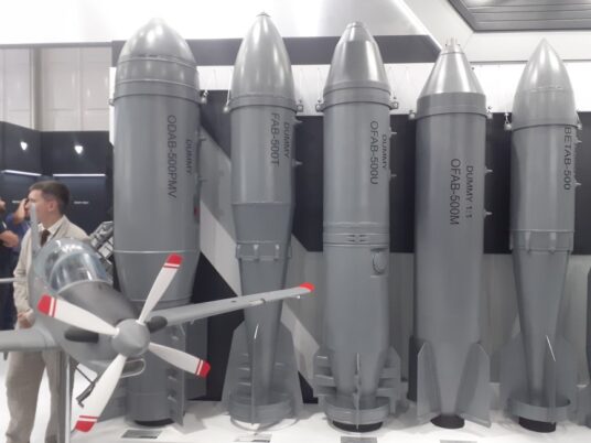 Rusia pamerkan serial bom 500 kg FAB -OFAB - ODAB - BETAB di Dubai Airshow 2025