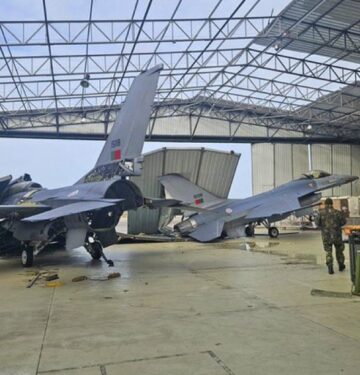 F-16AM-BM Portugal rusak akibat terkena badai Kristin