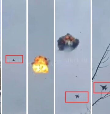 F-16 Ukraina menembak drone Geran-2 Rusia