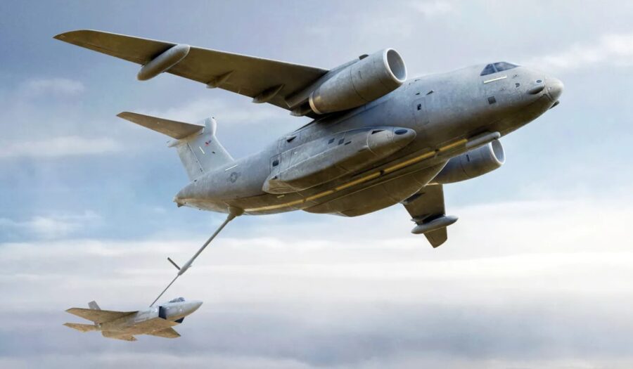KC-390 dengan sistem boom untuk AAR