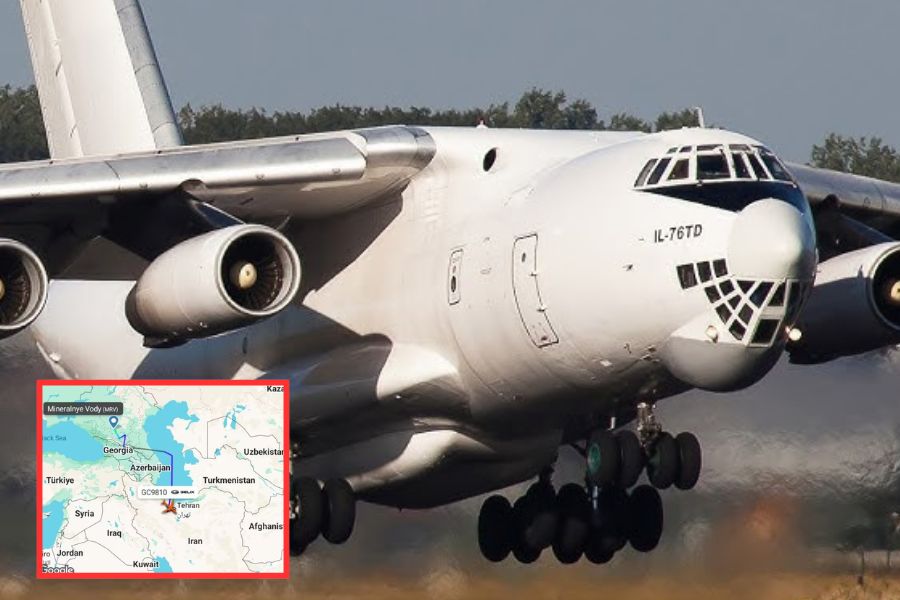 Pesawat angkut Il-76TD Rusia terbang ke Iran membawa muatan yang tidak diketahui