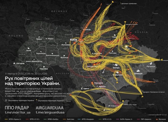 Serangan masif Rusia terhadap Ukraina pada 22 Feb 2026