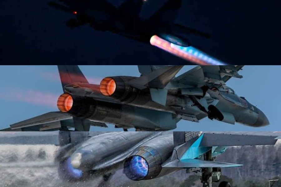 Afterburner mesin jet tempur Rusia