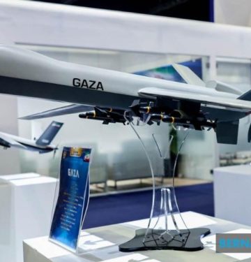 Drone GAZA Iran dipamerkan di DSA 2024 di Kuala Lumpur
