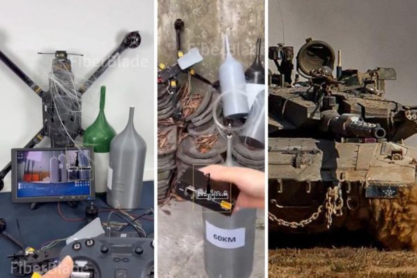 Drone Serat Optik Hizbullah hancurkan tank Merkava Israel