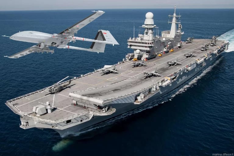 Italia akan lengkapi ITS Cavour dengan drone TB3 dari Turkiye
