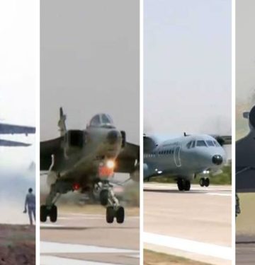Jet-jet tempur India melaksanakan latihan operasi dari jalan tol