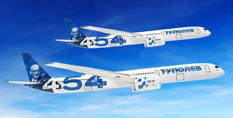 Jet komersial jarak jauh Tu-454 Rusia