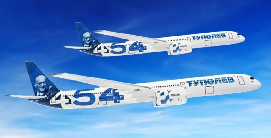 Jet komersial jarak jauh Tu-454 Rusia