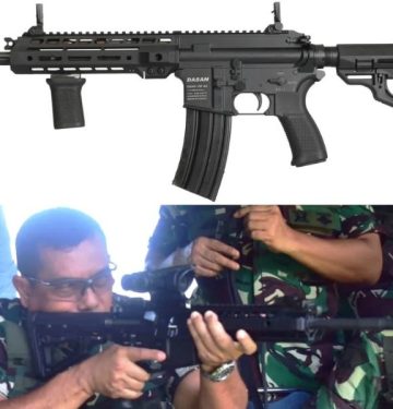 Marinir uji ketangguhan senapan serbu DSAR-15P dari Korsel