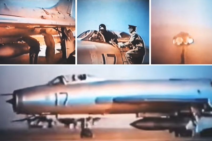 Rekaman Su-7 Soviet jatuhkan bom nuklir asli
