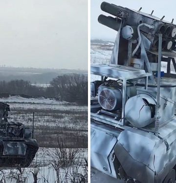 Rusia gunakan roket artileri Type 75 Korea Utara pada UGV Courier