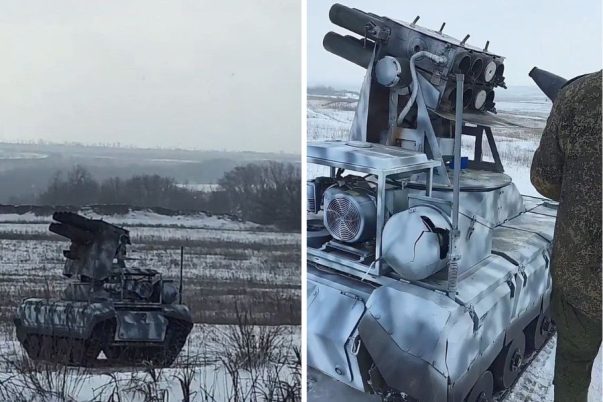 Rusia gunakan roket artileri Type 75 Korea Utara pada UGV Courier