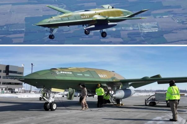 Seri produksi drone tanker Boeing MQ-25A terbang perdana