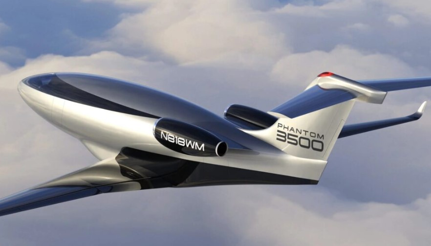 Berbentuk peluru jet eksekutif Phantom 3500