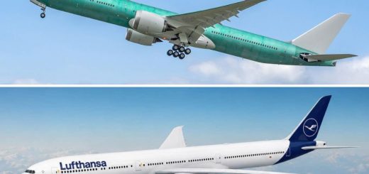 Boeing 777X Lufthansa terbang perdana