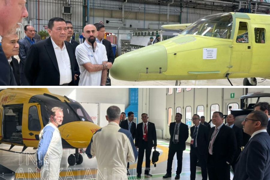 Delegasi TNI AL tinjau pesawat A-Viator dan heli Aw149 -NH90 NFH di Italia