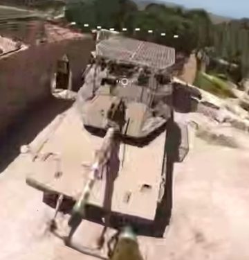 Drone FPV Hizbullah menyerang tank Merkava Mk4 Israel di Lebanon