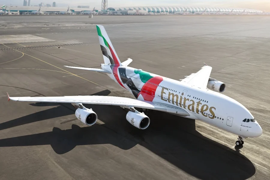 Emirates A380 mengenakan corak baru