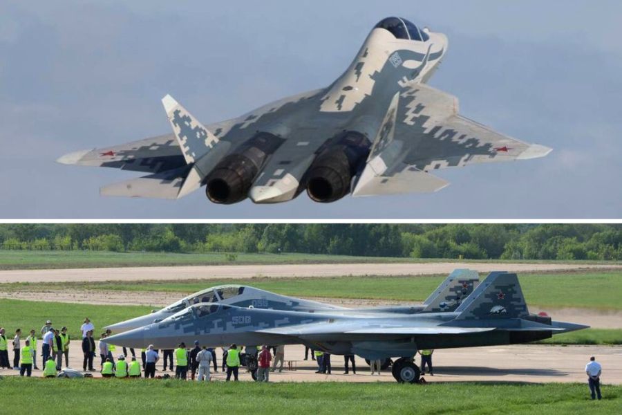 Versi tandem Su-57D berasil terbang perdana pada 19 Mei 2026