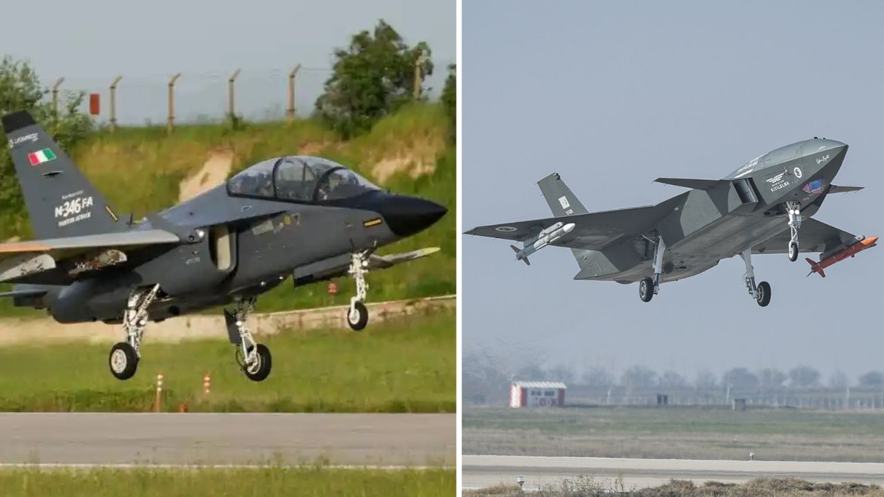 M-346FA kendalikan drone KIZILELMA di udara