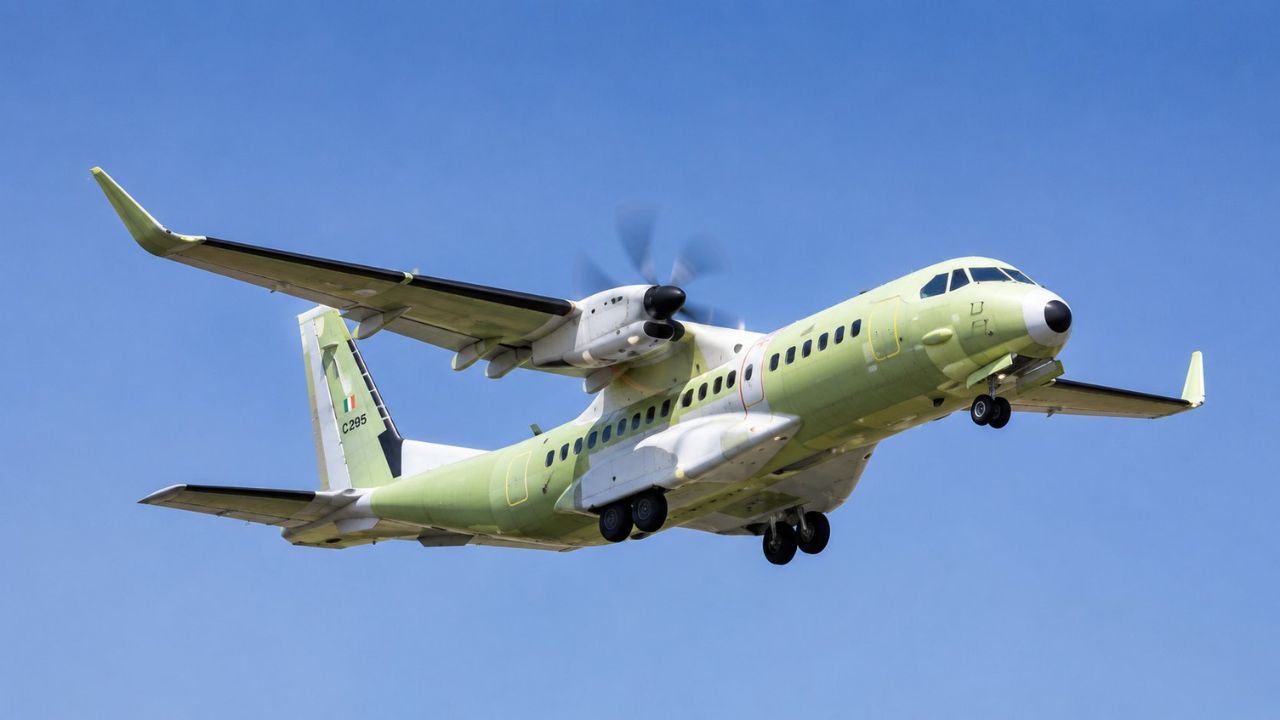 Pesawat Airbus C295 pertama produksi lokal India terbang perdana
