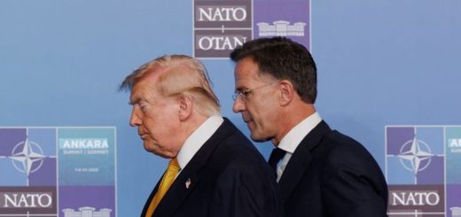 Donald Trump and Mark Rutte