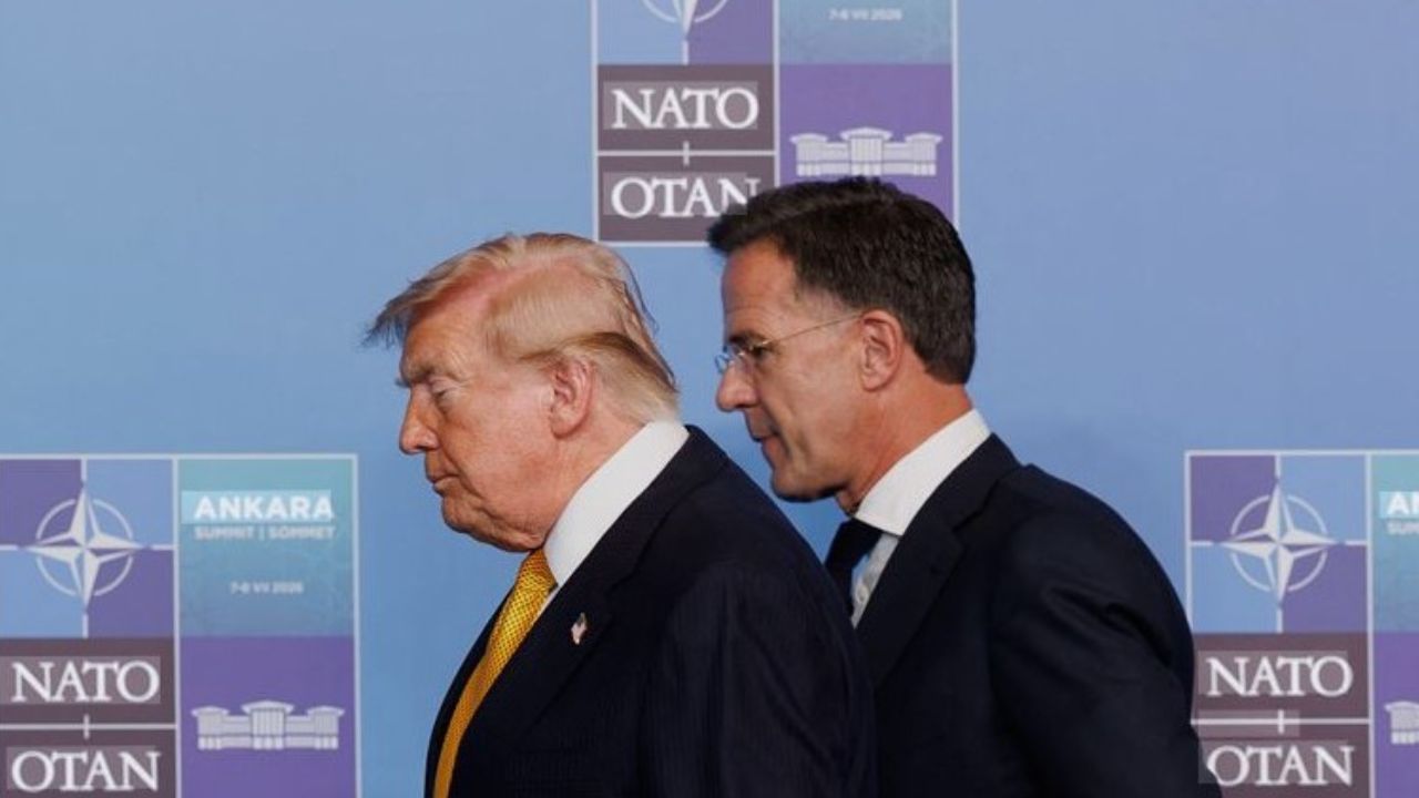 Donald Trump and Mark Rutte