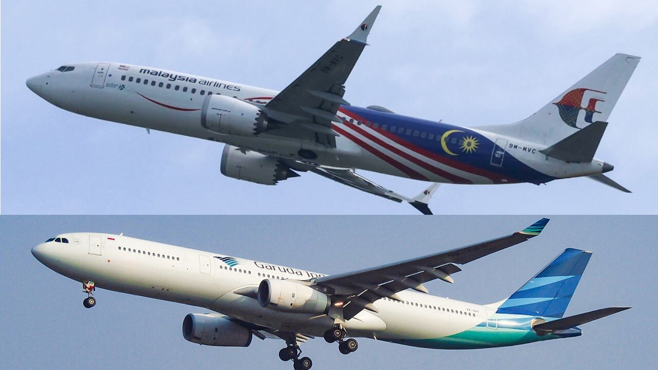 Malaysia Airlines 737-8 dan Garuda A330