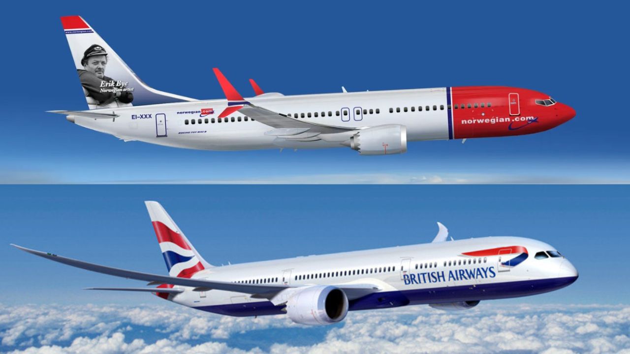 Norwegian and British Airways