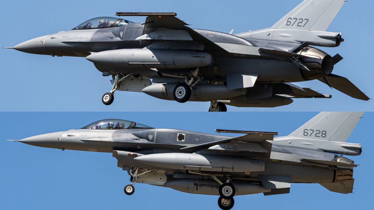 Dua F-16V Taiwan terbang dari Amerika Serikat